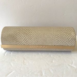 Jimmy Choo Sunglasses Case beige snakeskin with magnetic closure Case Only